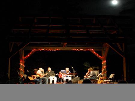 Jam session on the stage at Medley Meadows